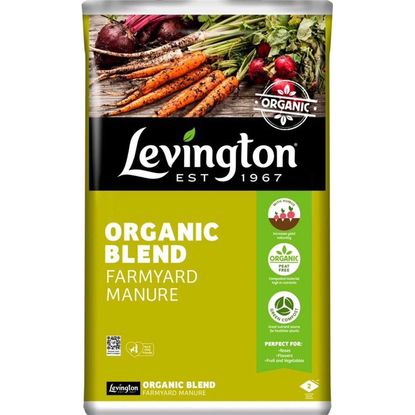 Gardening  -  Levington Organic Blend Farm Manure 50L  -  50152031