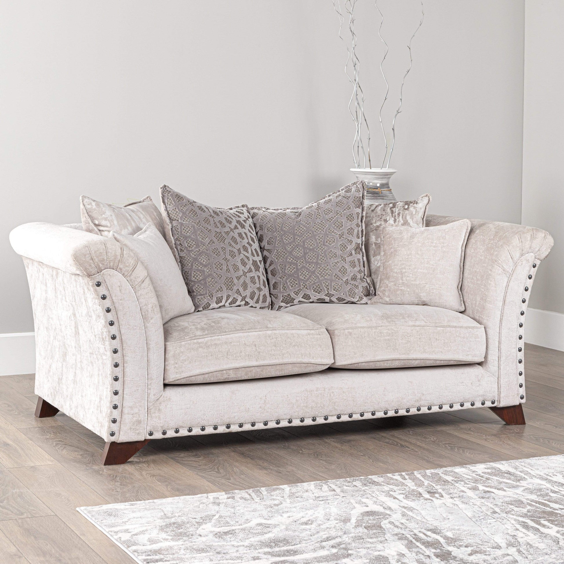 Furniture  -  Lille 2 Seater Silver Sofa  -  50147984