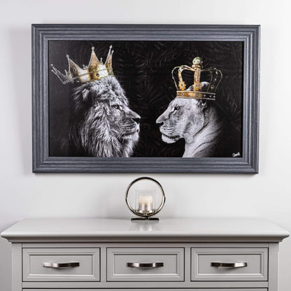 Pictures  -  Lion And Lioness Picture And Frame  -  50152112