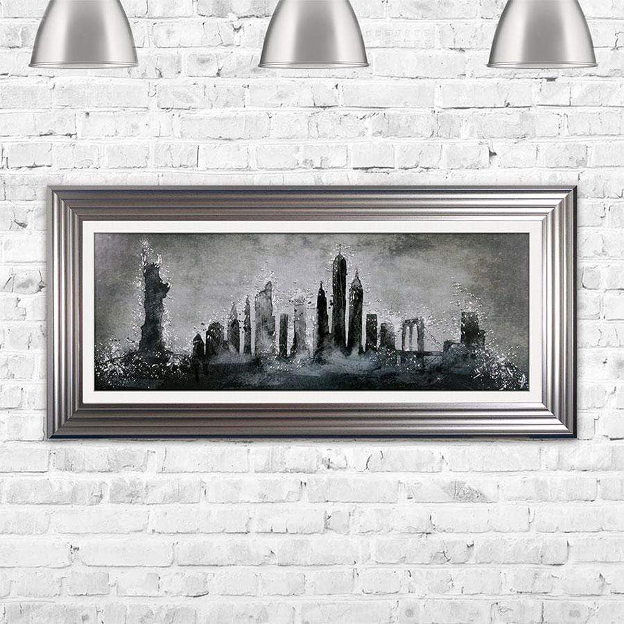 Pictures  -  Liverpool Skyline Sketch With Metallic Frame Picture  -  50140942