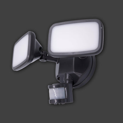 Lights  -  Lynn Twin Security Spotlight - Dark Grey  -  60002033
