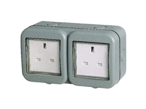DIY  -  Masterplug Wpb24 13A 2 Gang Unswitched Socket  -  50110760