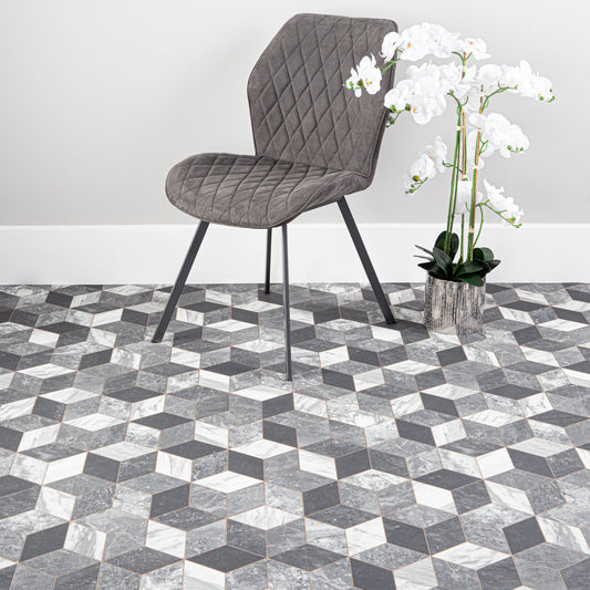 Flooring & Carpet  -  Mercado Picasso Tile Sheet Vinyl 2m  -  50152327