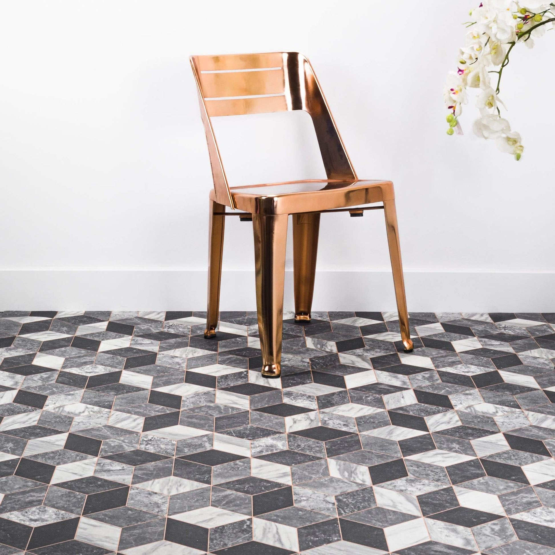 Flooring & Carpet  -  Mercado Picasso Tile Sheet Vinyl 2M P1614  -  50152330