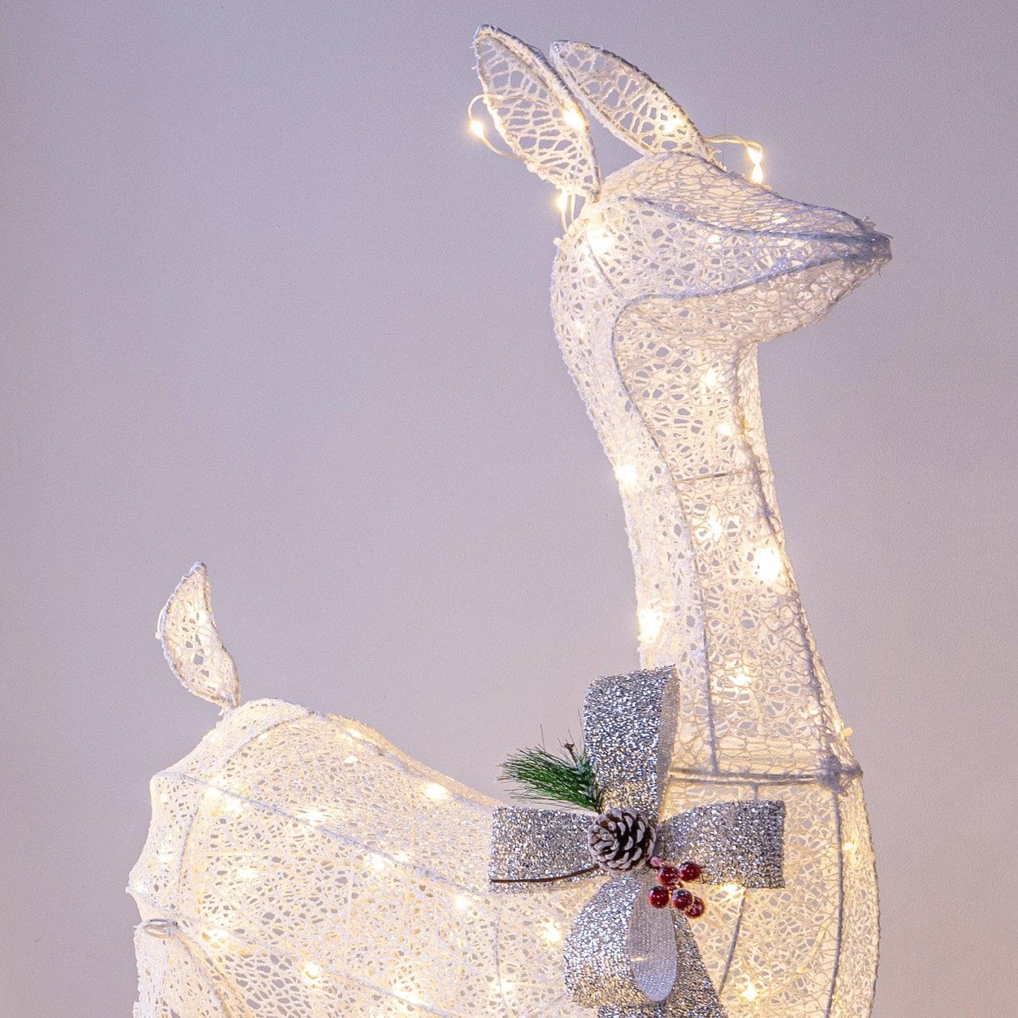 Christmas  -  LED Deer Family with Festive Bows  -  60000942