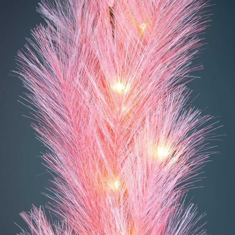 Gardening  -  Light Pink Micro LED Plume Stem Decoration - 120cm  -  60002617