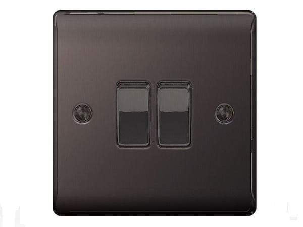DIY  -  Nexus Metal Black Nickel Double Switch  -  50110555