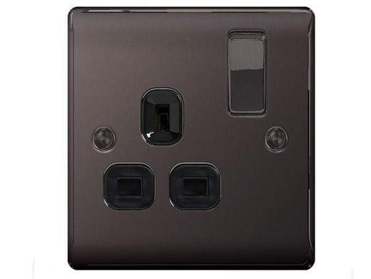 DIY  -  Nexus Metal Black Nickel Switched Socket  -  50110560