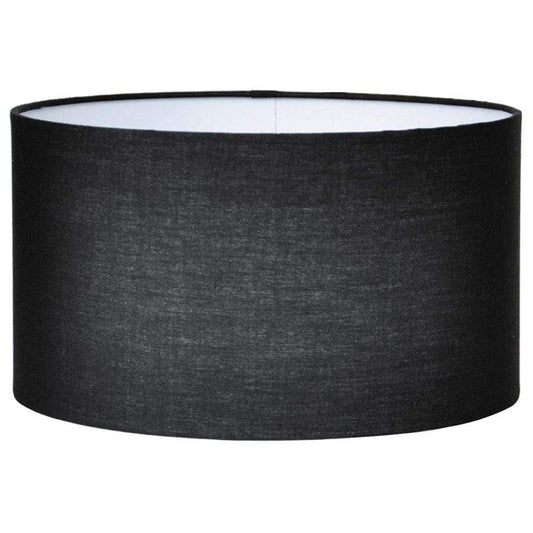 Lights  -  Pacific Lifestyle Black Poly Cotton Cylinder Drum Shade  -  50128400