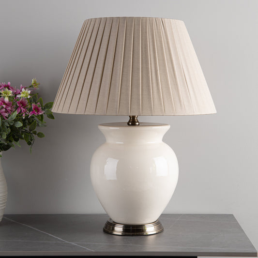 Lights  -  Pacific Lifestyle Ivory Ceramic Table Lamp  -  50105654