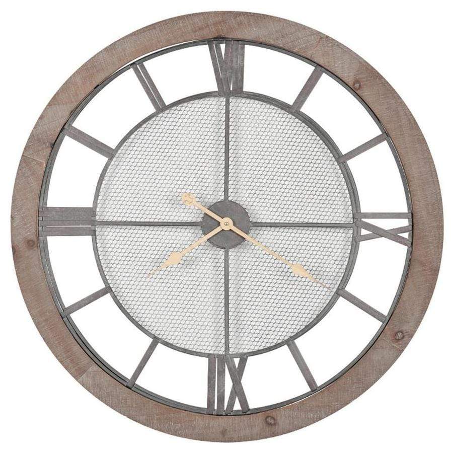 Homeware  -  Pacific Lifestyle Natural Wood Round Wall Clock  -  50142702
