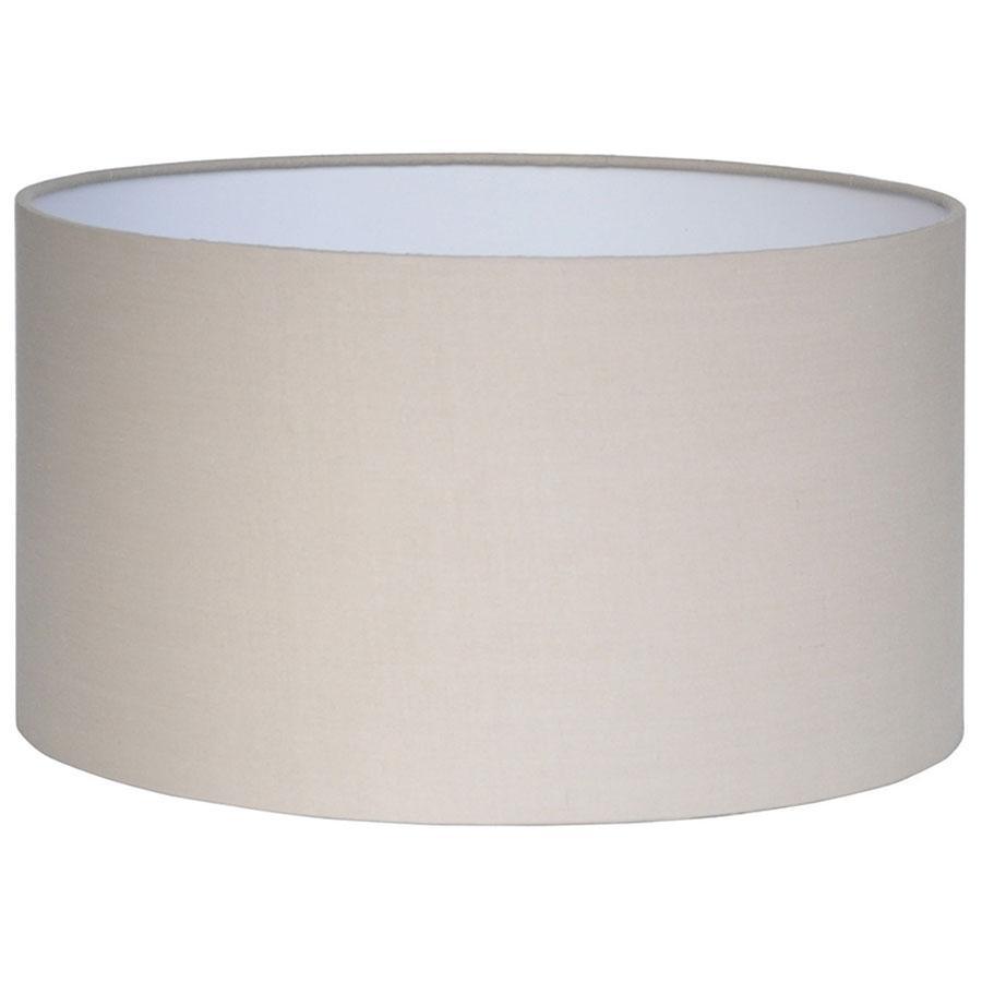 Lights  -  Pacific Lifestyle Taupe Poly Cotton Cylinder Drum Shade  -  50128402