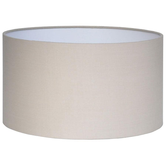 Lights  -  Pacific Lifestyle Taupe Poly Cotton Cylinder Drum Shade  -  50128402