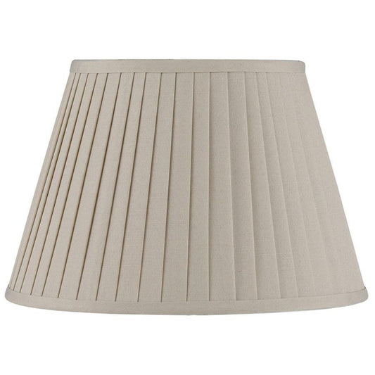 Lights  -  Pacific Lifestyle Taupe Poly Cotton Knife Pleat Shade 30Cm  -  50128395