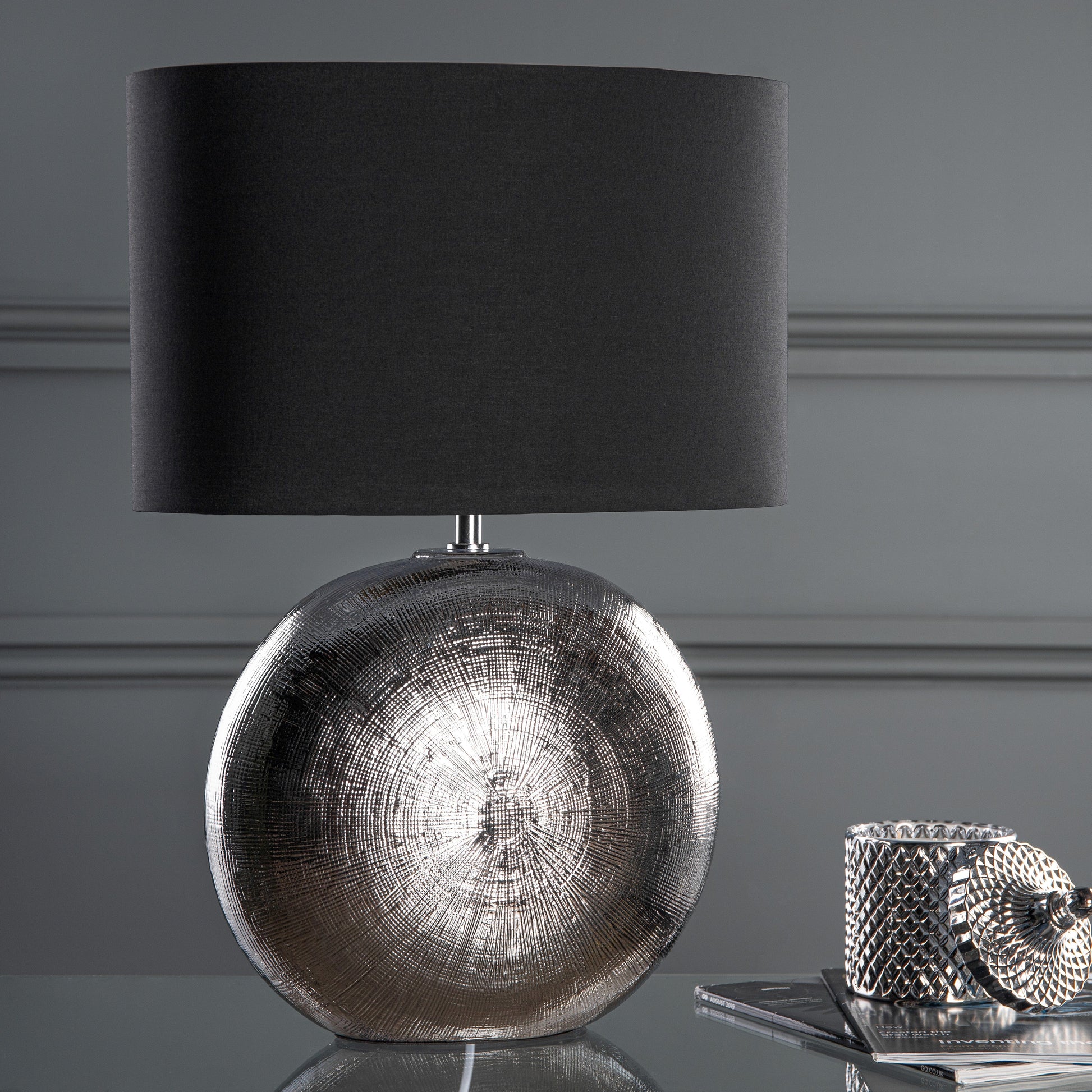 Lights  -  Pacific Silver Complete Alpha Table Lamp  -  50121468