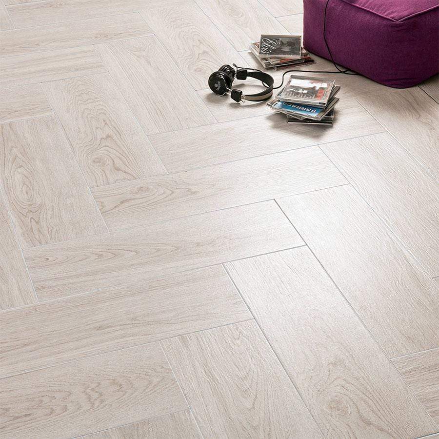 Tiles  -  Pamesa Fronda Perla 20Cm X 60Cm Floor Tiles (1.08M2 Box)  -  50109682