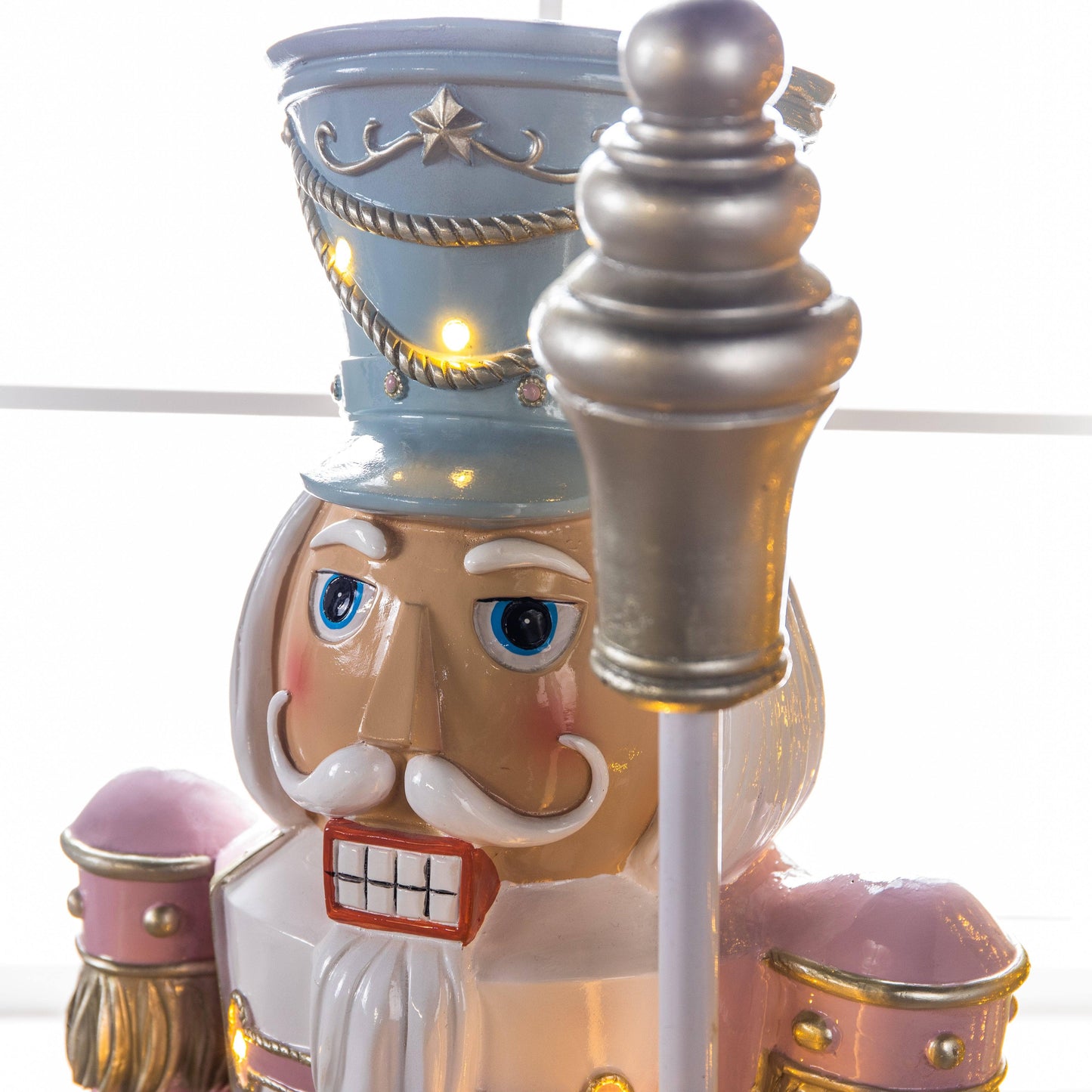 Christmas  -  Pastel Hans 3.5Ft LED Christmas Nutcracker With Staff  -  60001249
