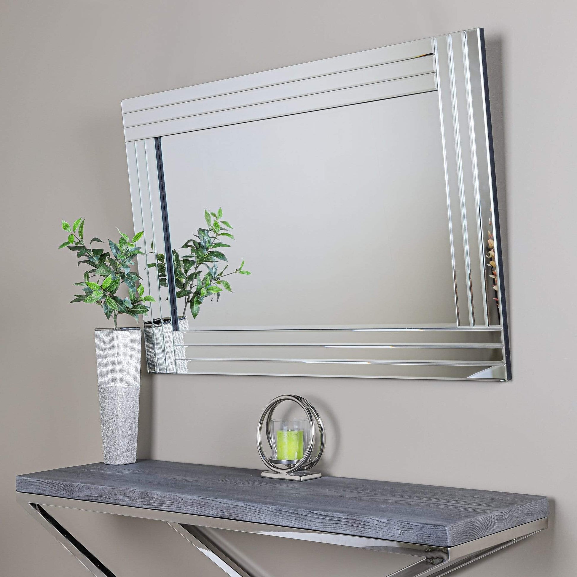 Mirrors  -  Pharmore Classic Triple Bar Wall Mirror 120 X 80Cm  -  50080509