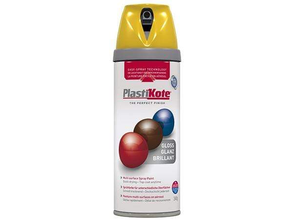 Paint  -  Plastikote Twist And Spray Gloss Yellow Paint  -  50090930