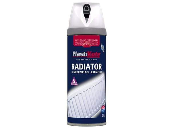 Paint  -  Plastikote Twist And Spray Satin White Radiator Enamel  -  50091014