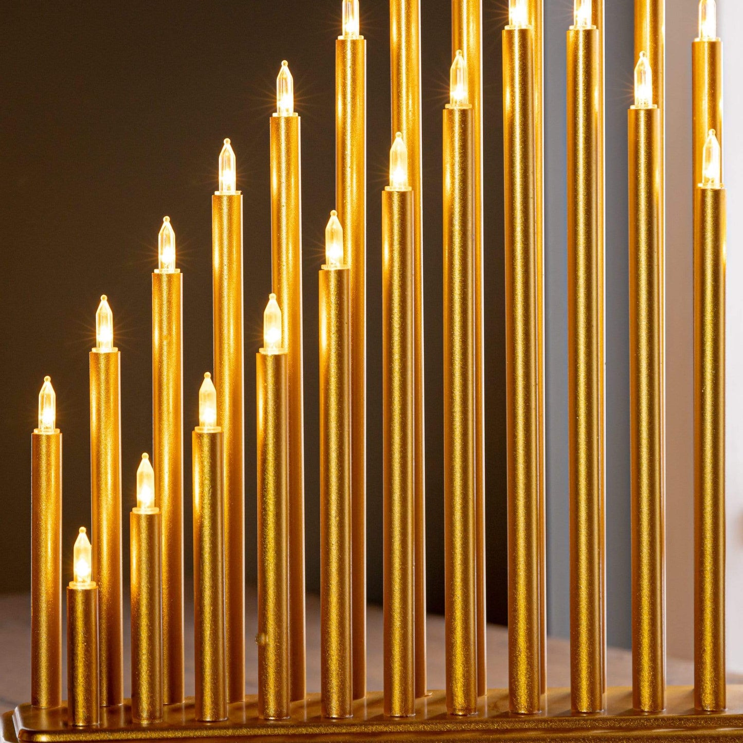 Christmas  -  Gold Christmas Candle Bridge - 36cm  -  50153735