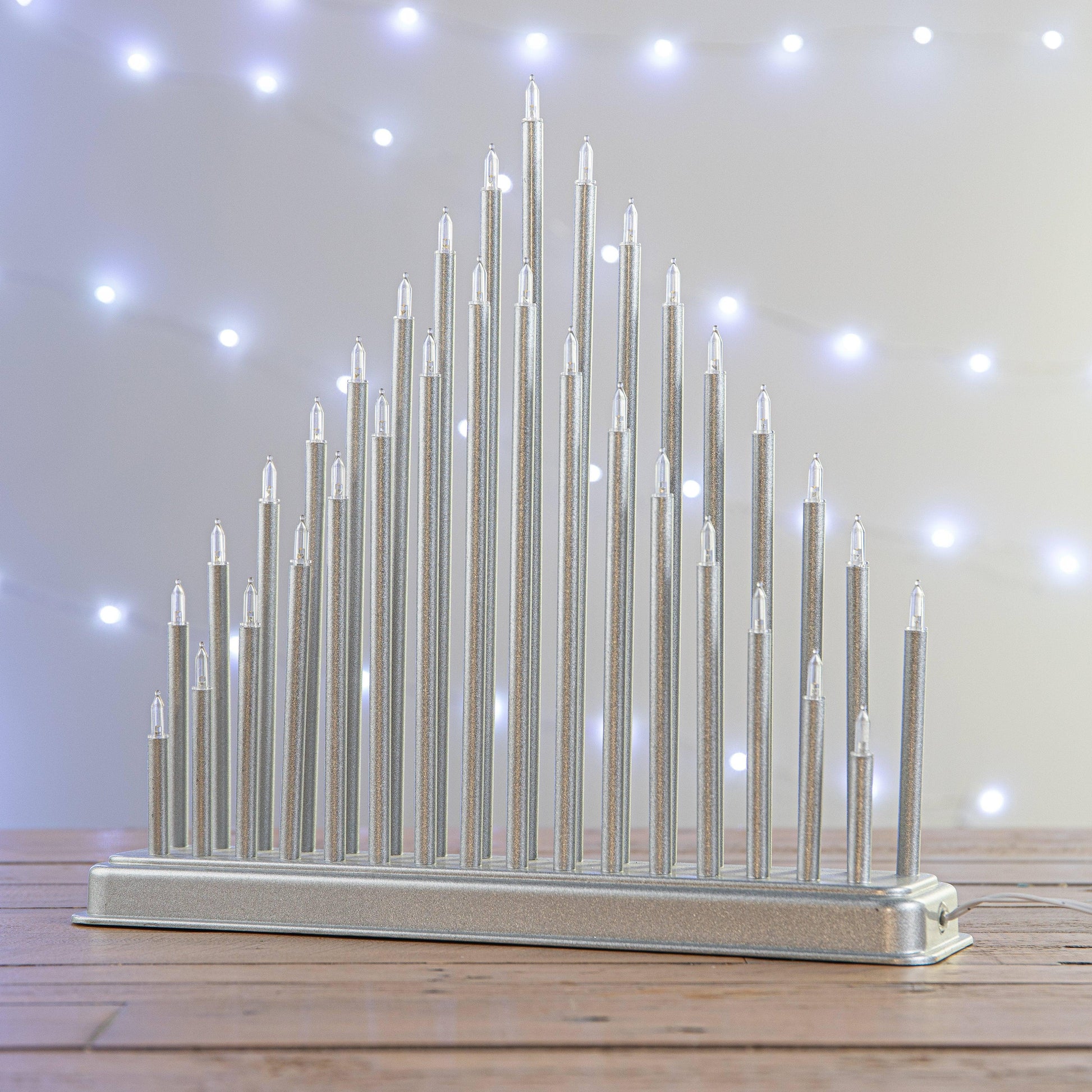 Christmas  -  Silver Candle Bridge - 34cm  -  60001085