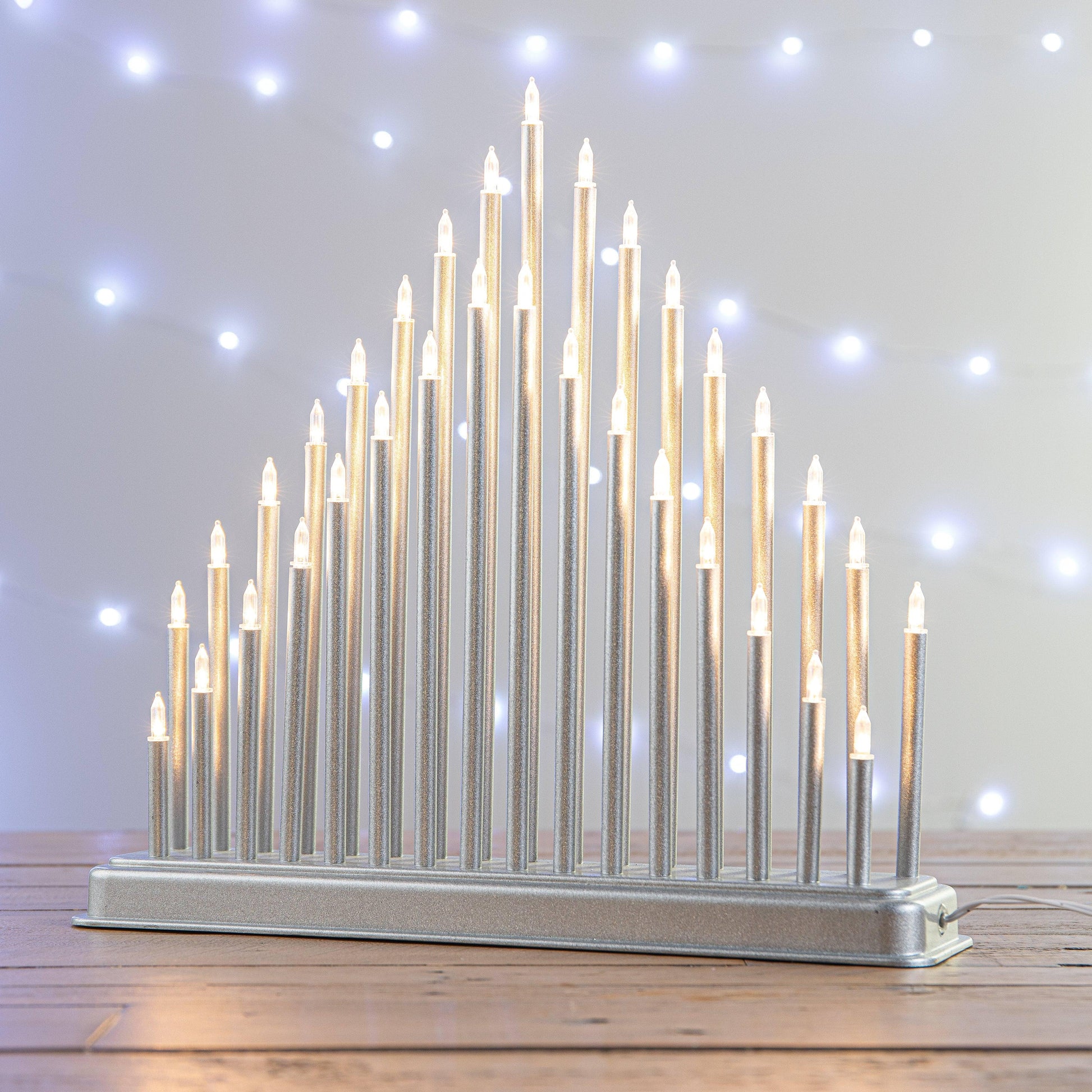 Christmas  -  Silver Candle Bridge - 34cm  -  60001085