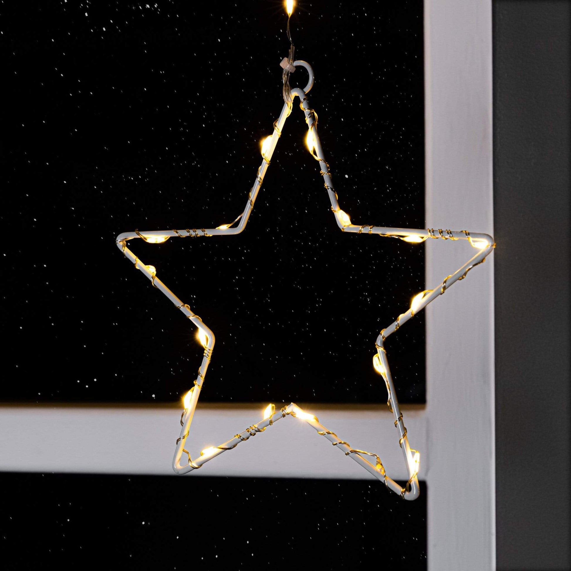 Christmas  -  Warm White Christmas Star Curtain Lights - 1.2m  -  50153722