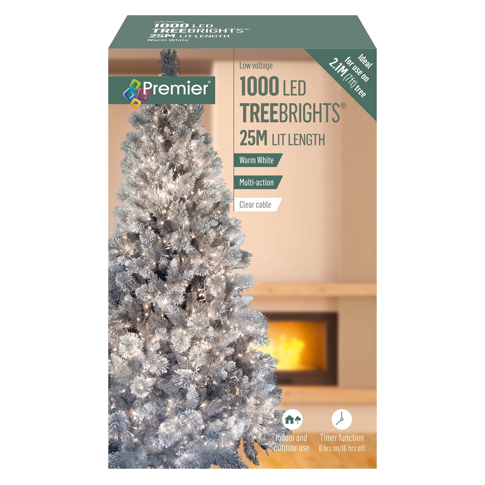 Christmas  -  1000 LED White Cable Warm White Treebright Lights  -  60002046