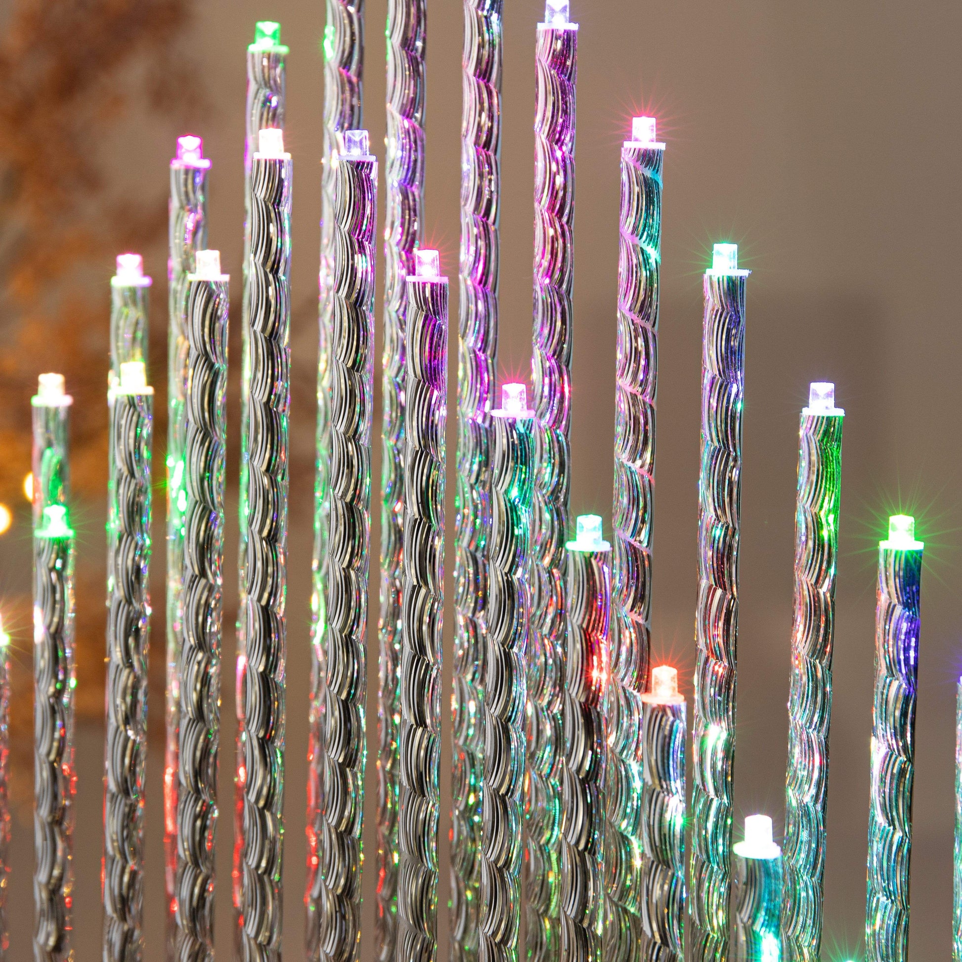 Christmas  -  Multicoloured Metallic Candle Bridge - 34cm  -  60001084
