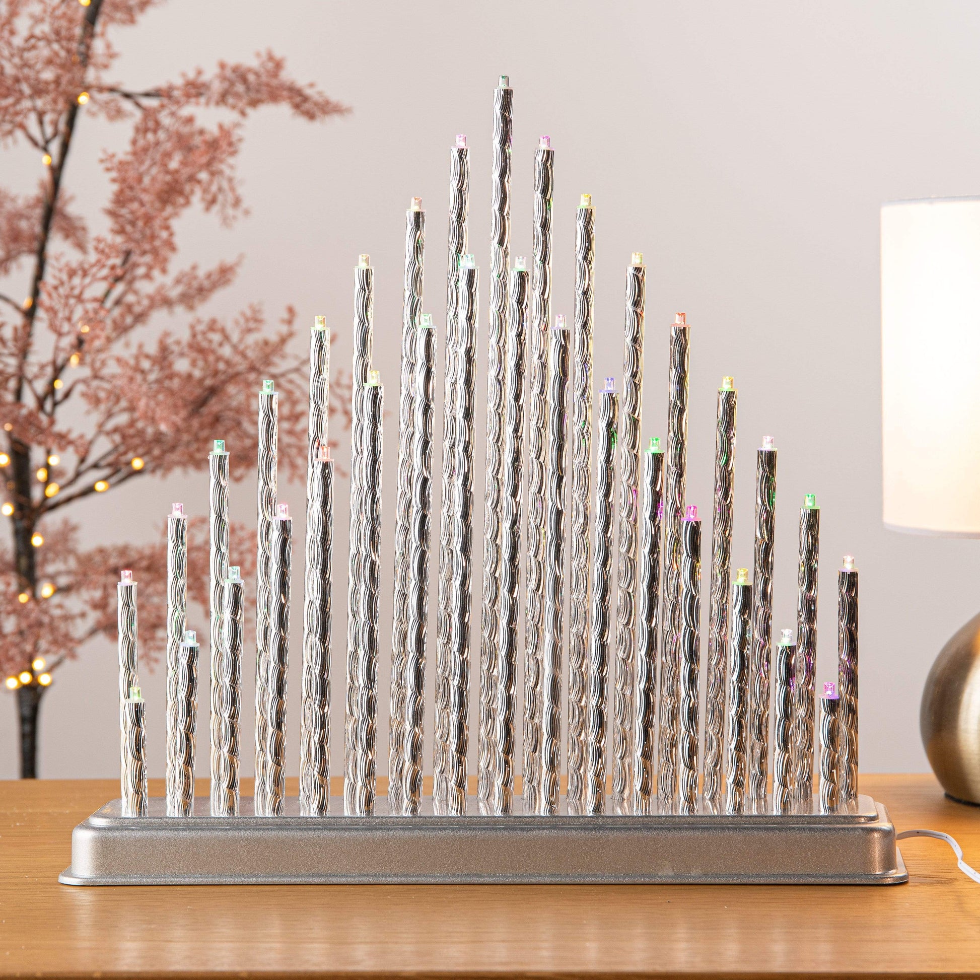 Christmas  -  Multicoloured Metallic Candle Bridge - 34cm  -  60001084