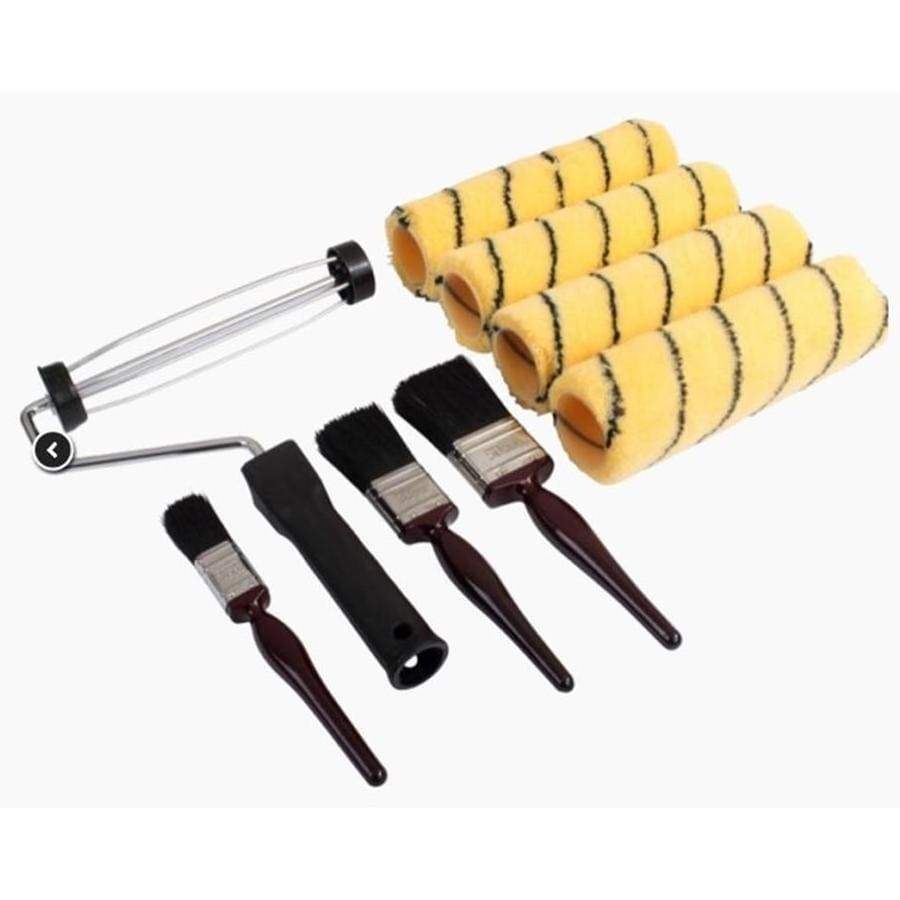 Paint  -  Prodec Medium Pile Roller Frame And Brush 8 Piece Set  -  50097582