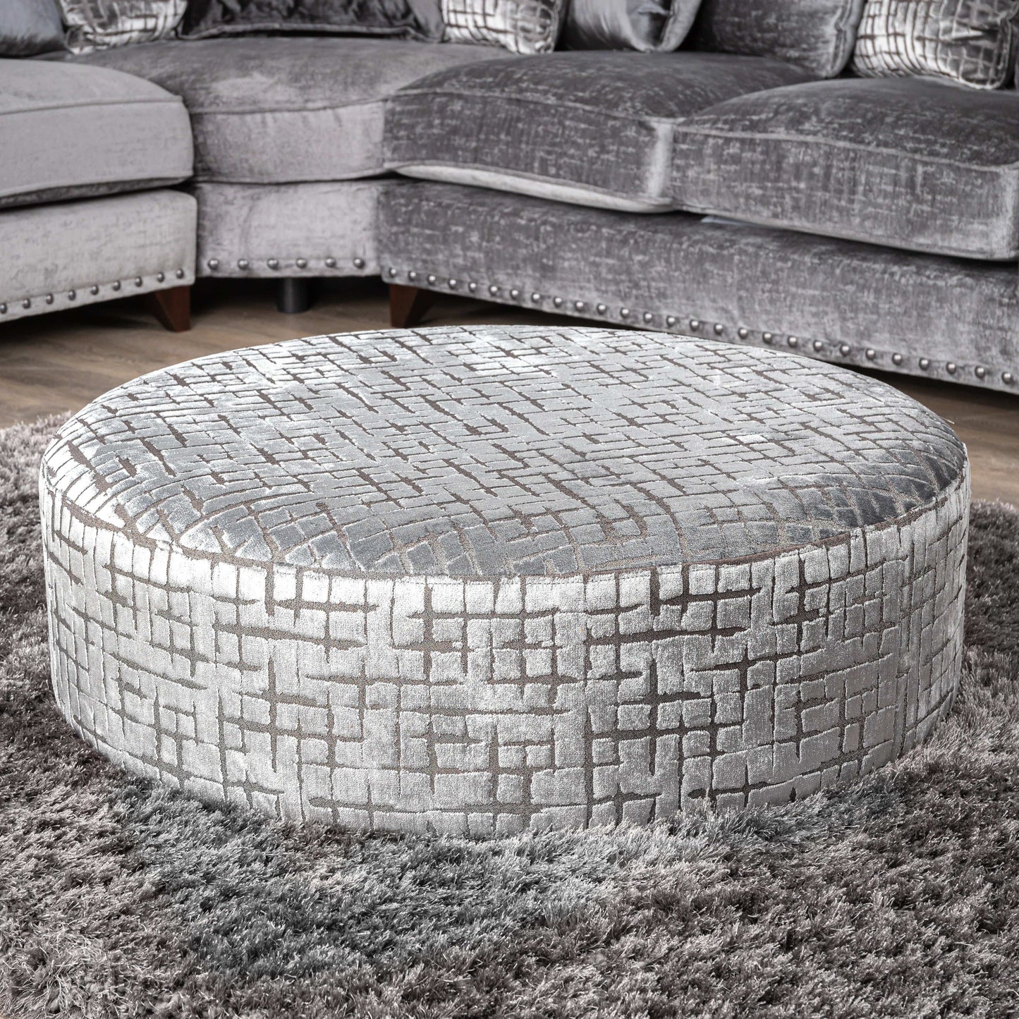 Furniture  -  Provence Grey Footstool  -  50152012