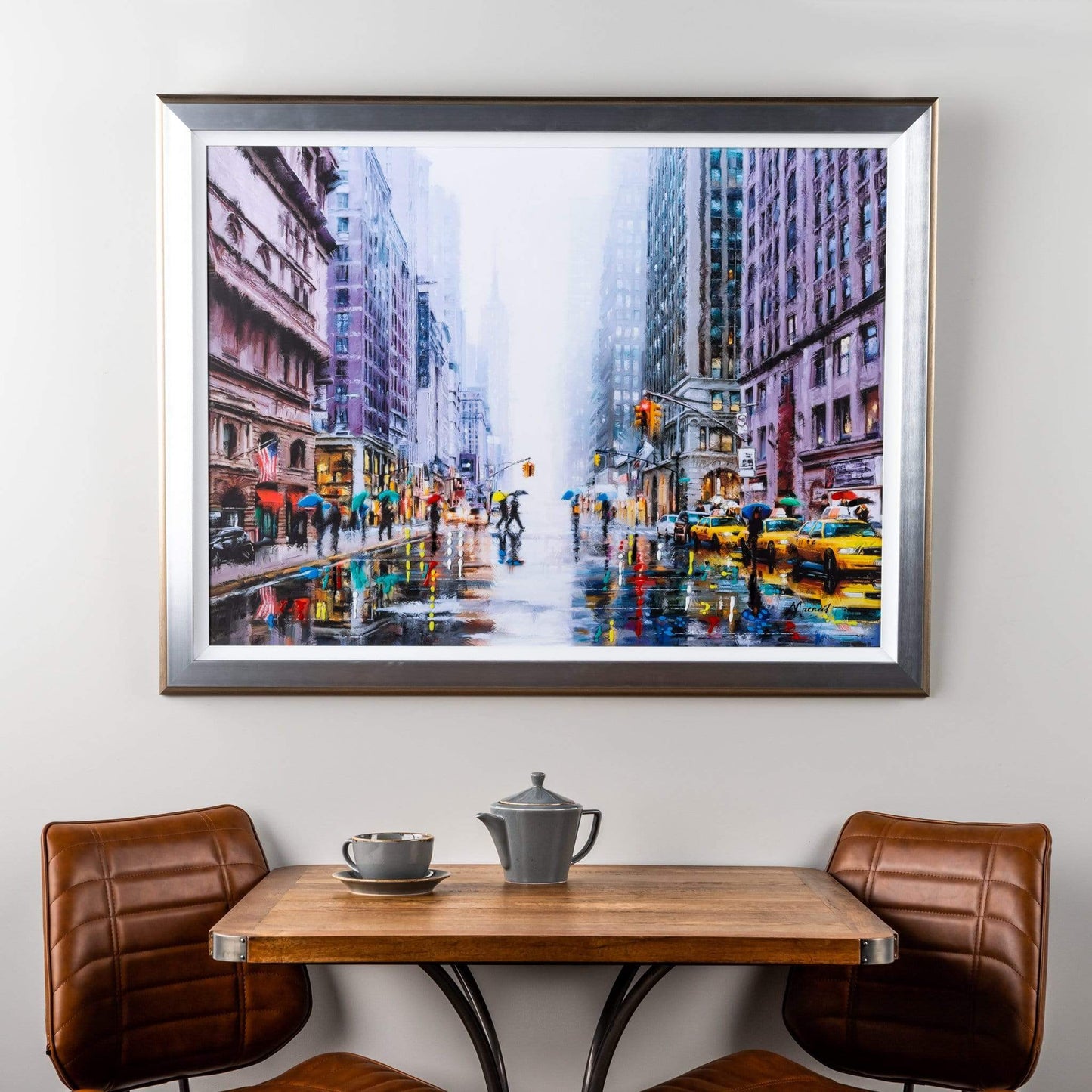 Pictures  -  Rainfall On 5Th Avenue Picture 87.5Cm X 103.5Cm  -  50149308