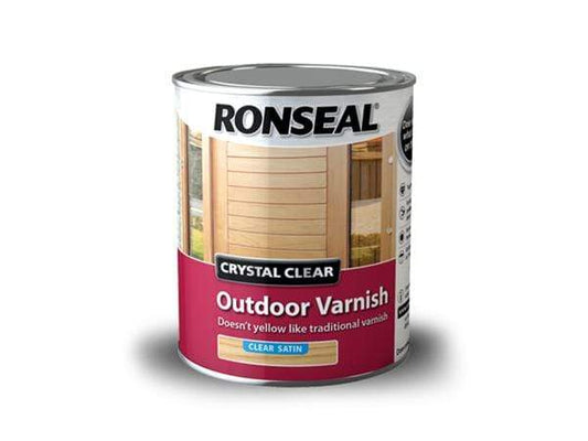 Paint  -  Ronseal 250Ml Crystal Clear Outdoor Satin Varnish  -  50119409