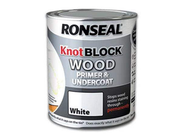 Paint  -  Ronseal Knot Block White Wood Primer And Undercoat 750Ml  -  50103845