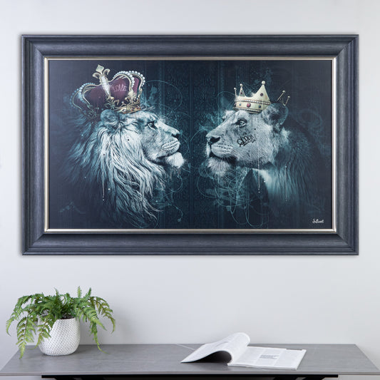 Pictures  -  Shh Lion Mafia King & Queen Framed Picture 114 X 74  -  60003239