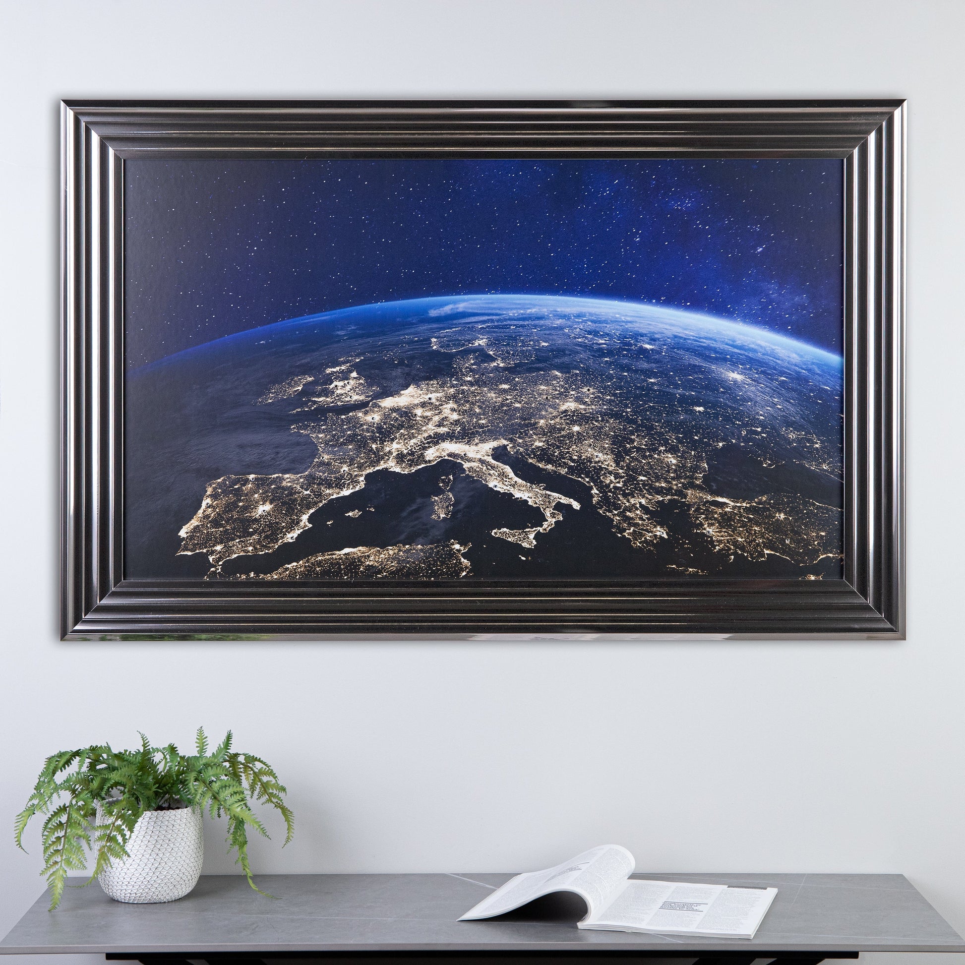 Pictures  -  Shh World From Above Framed Picture 114 X 74Cm  -  60003245