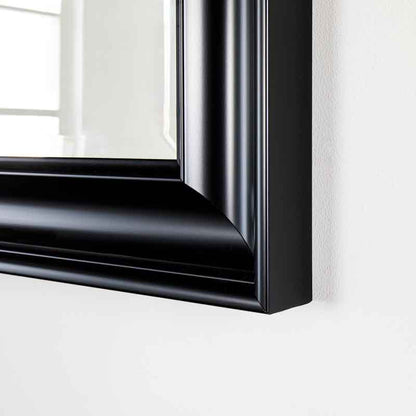 Mirrors  -  Matt Black Framed Beveled Edge Mirror  -  60004089