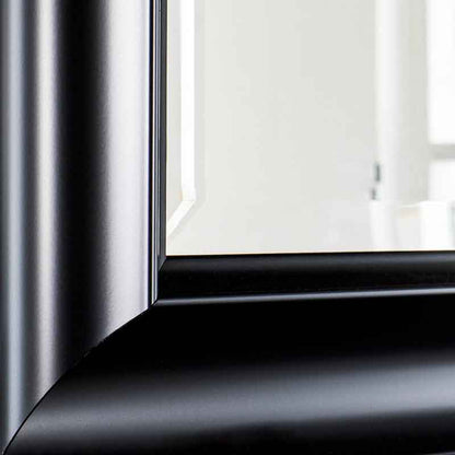 Mirrors  -  Matt Black Framed Beveled Edge Mirror  -  60004089
