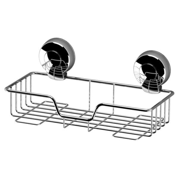 Homeware  -  Suctionloc Rectangle Basket Chrome  -  60002424