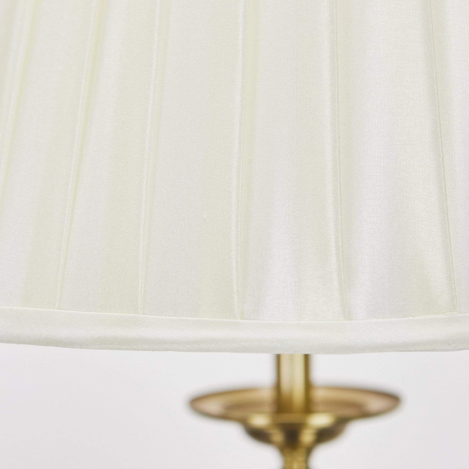 Lights  -  Siam Floor Lamp Complete With Shade Antique Brass  -  50085212