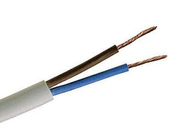 DIY  -  Sparkpak 2 Core White Oval 0.5Mm Cable - 5Mtr Length  -  01090666