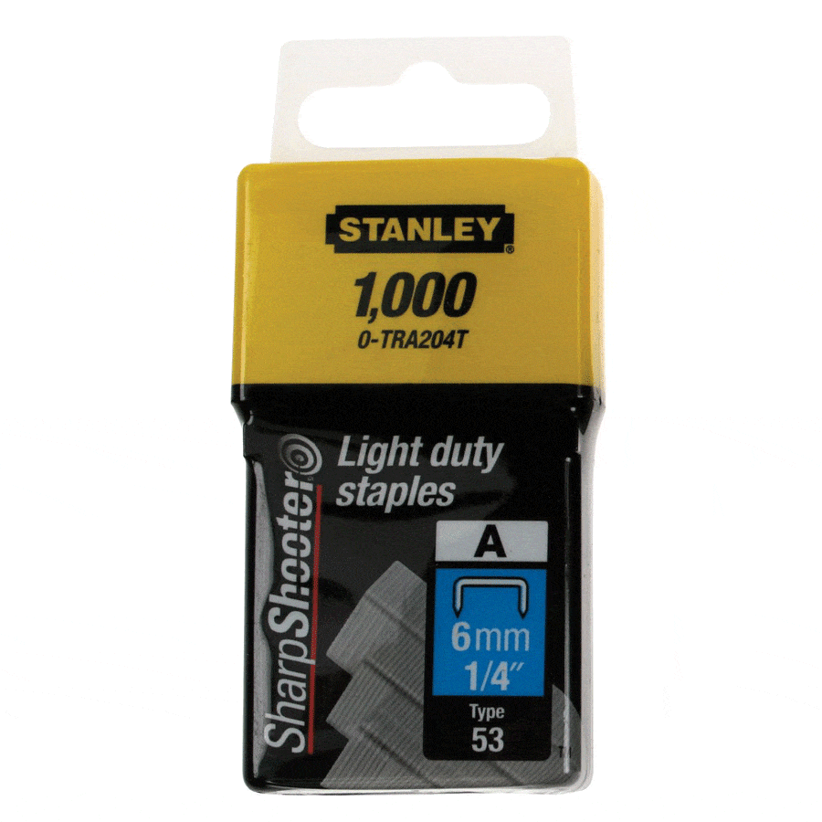 DIY  -  Stanley Light Duty Staples Pack Of 1000  -  50022380