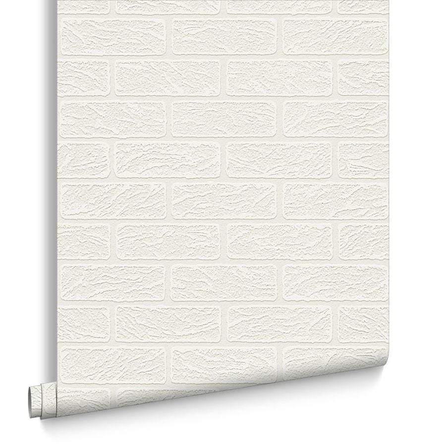 Wallpaper  -  Superfresco Brick White Paintable Wallpaper - 93744  -  00638883