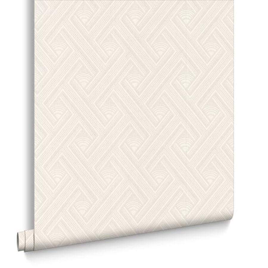 Wallpaper  -  Superfresco Geometric White Paintable Wallpaper - 268  -  00638579