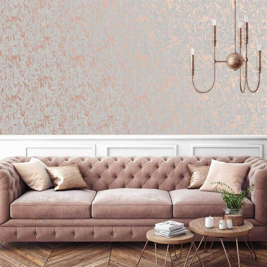Wallpaper  -  Superfresco Milan Rose Gold Wallpaper - 106401  -  50145581