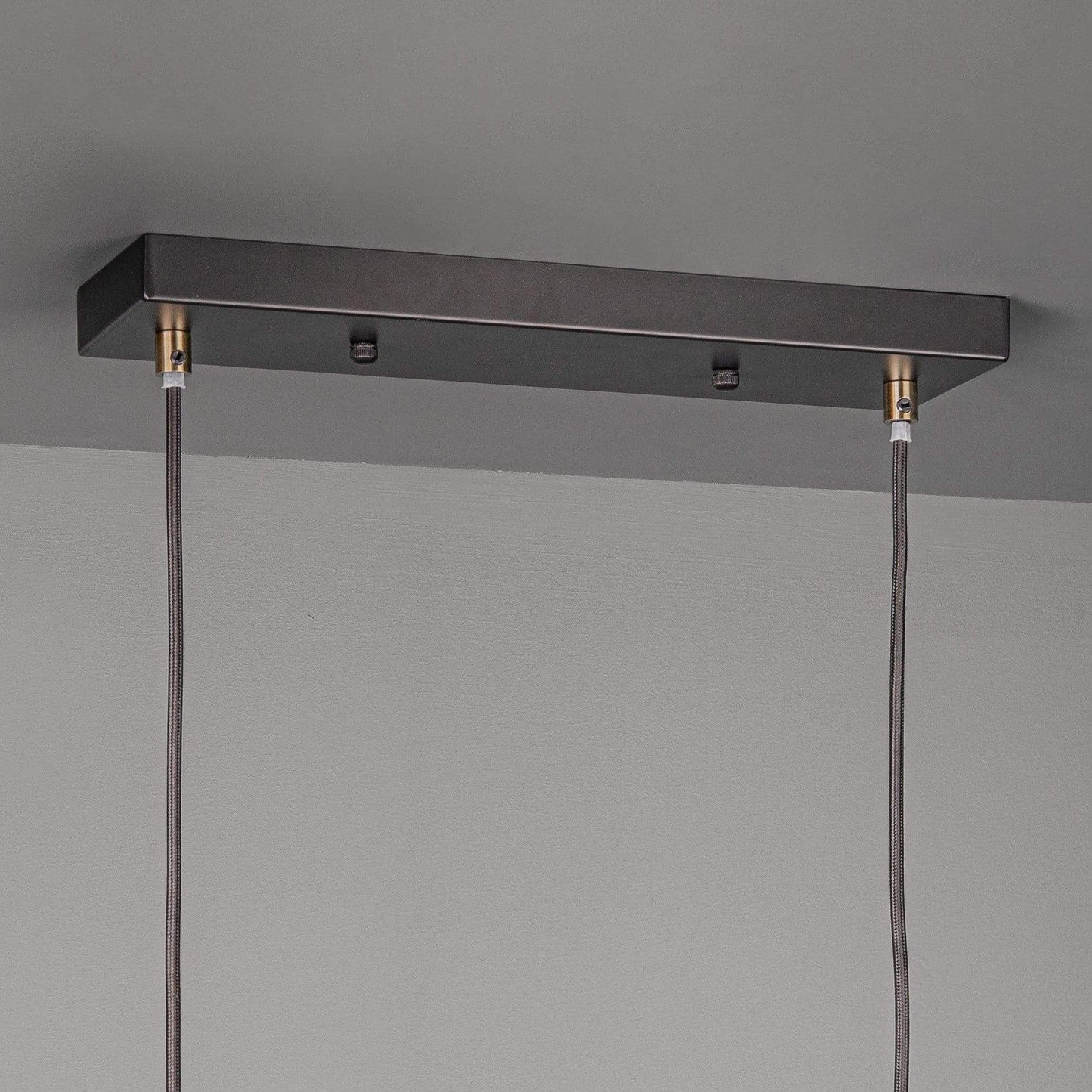 Lights  -  3 Light Bar In Antique Brass With Glass Shade Ceiling Light  -  50155802