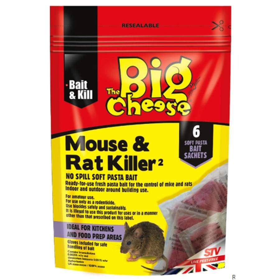 Gardening  -  The Big Cheese Mouse & Rat Killer2 Bait - 6 Pack  -  50140586