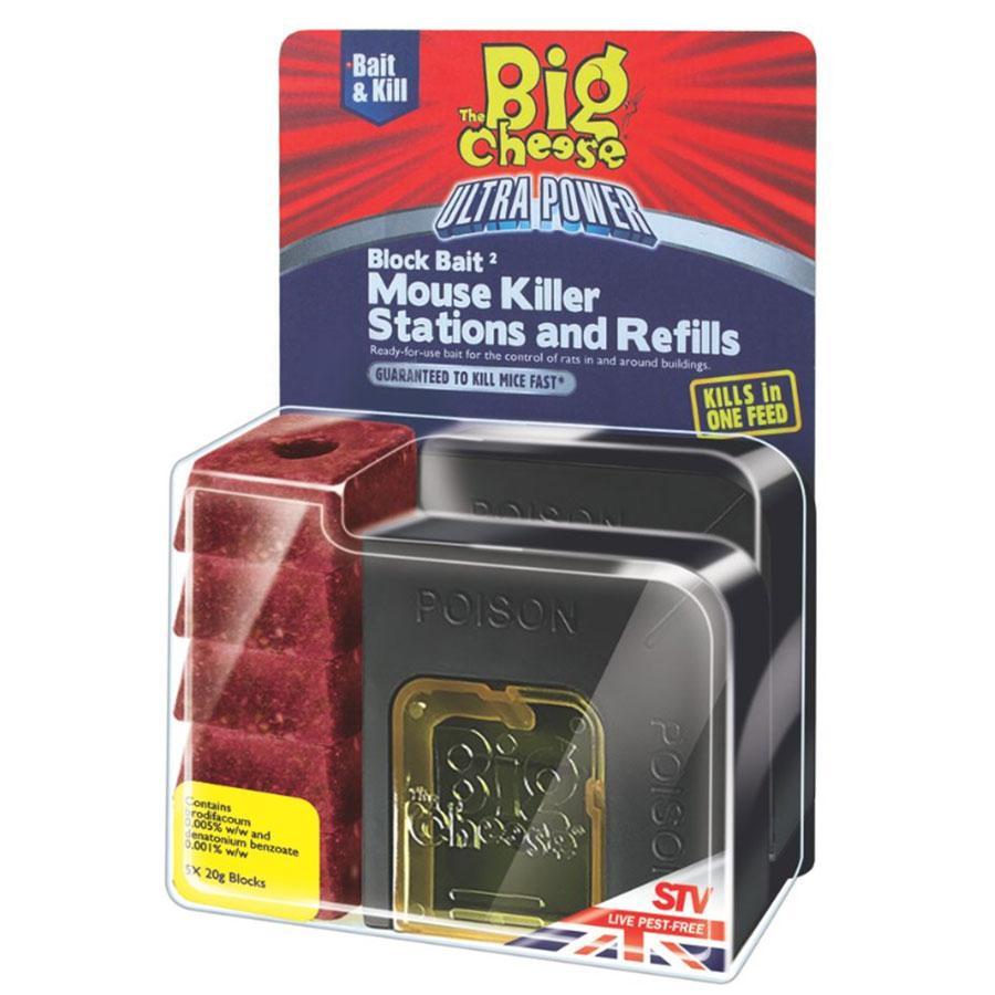 Gardening  -  The Big Cheese Ultra Power Block Bait Mouse Killer Station  -  50140585